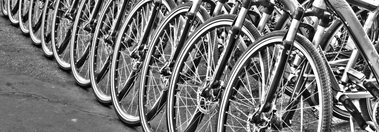 row-of-bicycles